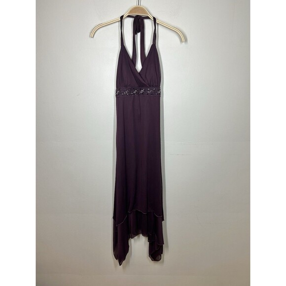 Y2K Trixxi Party Dress Whimsygoth Dance Asymmetrical Halter Small Purple - Picture 1 of 5